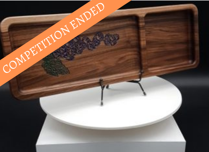 Win a walnut aperitif serving tray by Creations en Bois, Cotignac