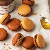 Chocolate & orange macarons