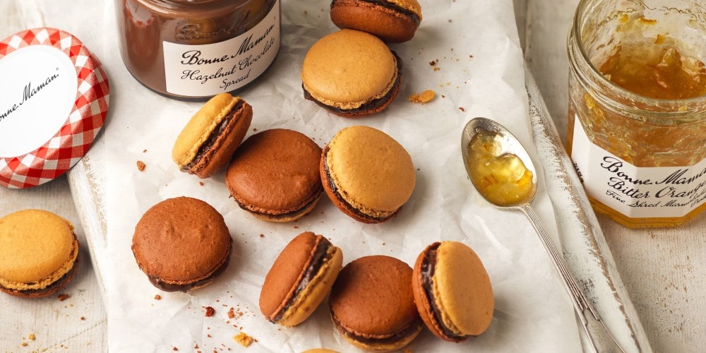 Chocolate & orange macarons