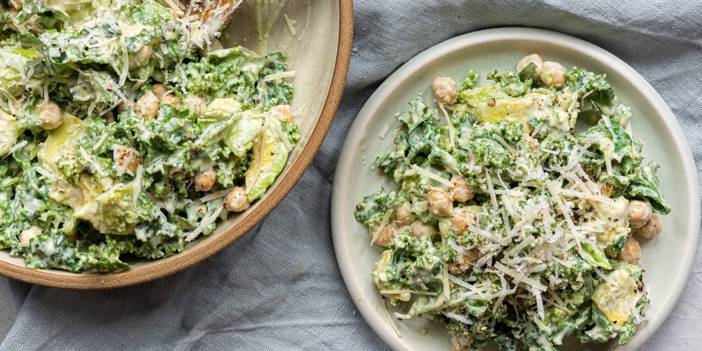 Creamy parmesan & kale salad
