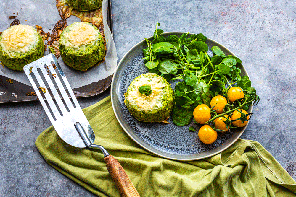 Twice-Baked Watercress Soufflés