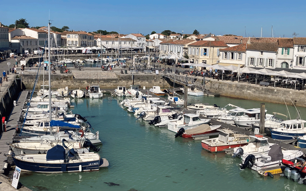 View of St Martin harbour from the Hotel