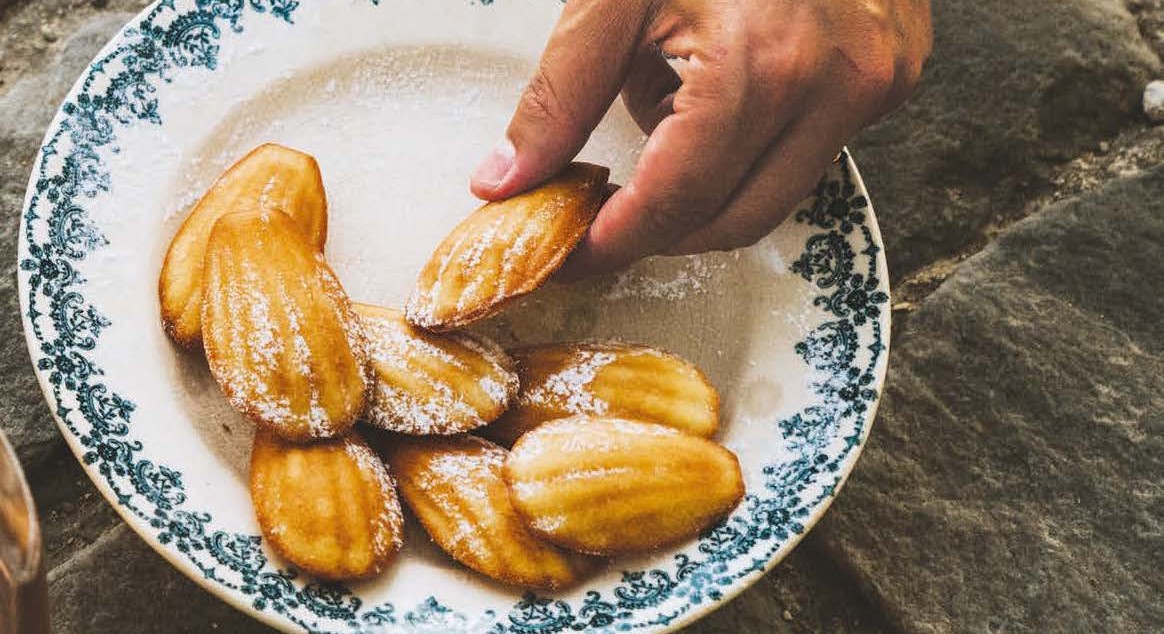 Lavender honey madeleines