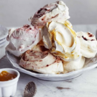 Marbled Fruity Meringues