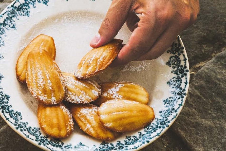 Lavender honey madeleines