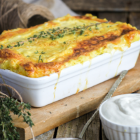 Herb-infused Mashed Potato Gratin