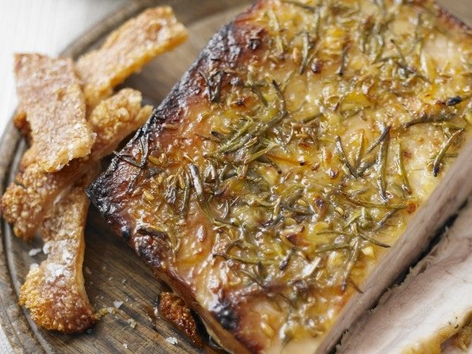 Slow roast belly of pork