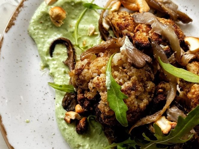 Roasted cauliflower salad