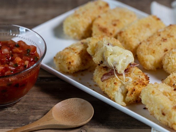 Retro potato croquettes