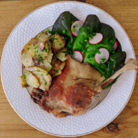 Confit de canard meal