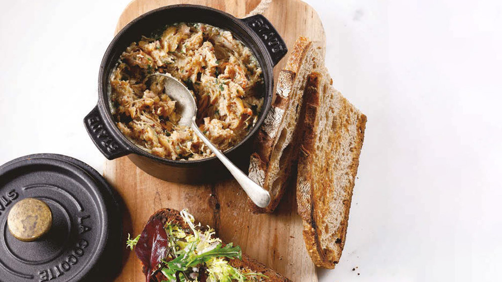 Delicious French rabbit rillettes