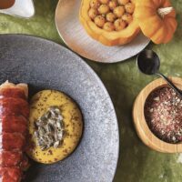 Breton lobster with squash and coffee