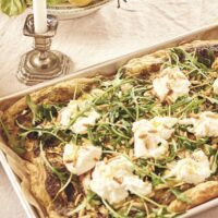 White truffle-flavoured zucchini tart