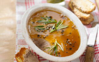 Chicken liver and wild mushroom pâté
