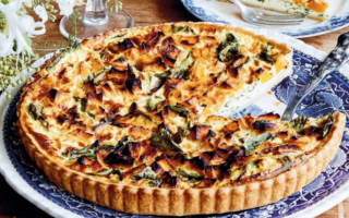 Quiche Esther with butternut squash and kale