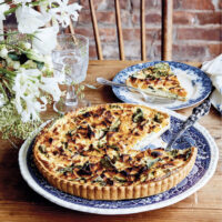 Quiche Esther with butternut squash and kale