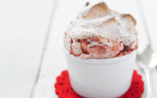 Heavenly strawberry soufflés