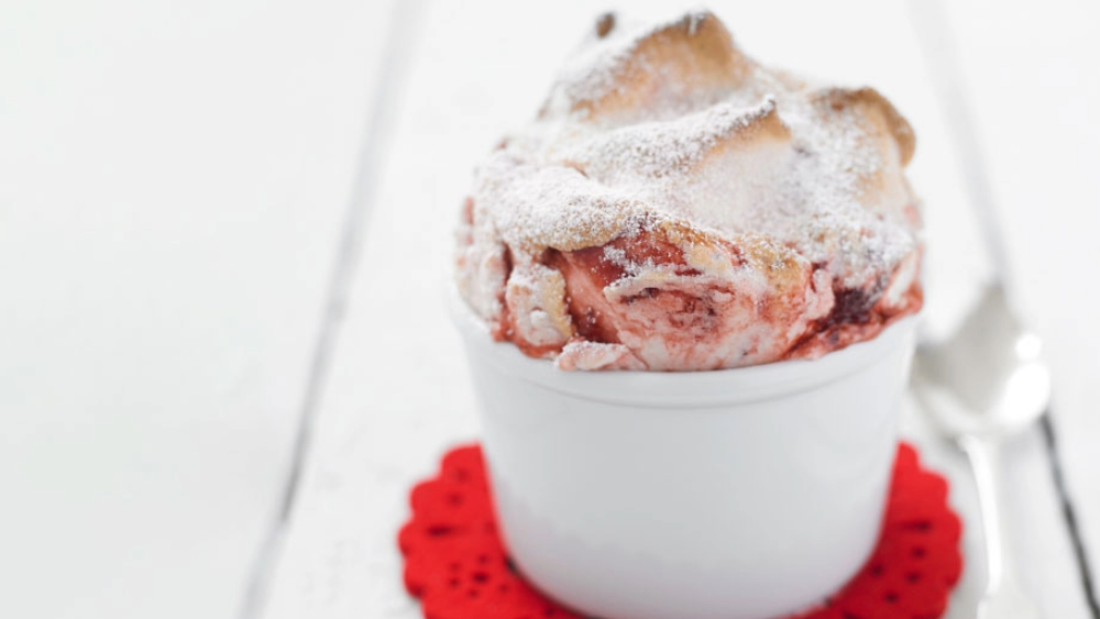 Heavenly strawberry soufflés
