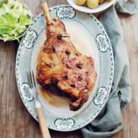 Garlic anchovy roast lamb