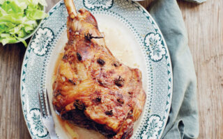 Garlic anchovy roast lamb
