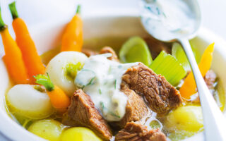 Pot-au-feu with sharp horseradish cream