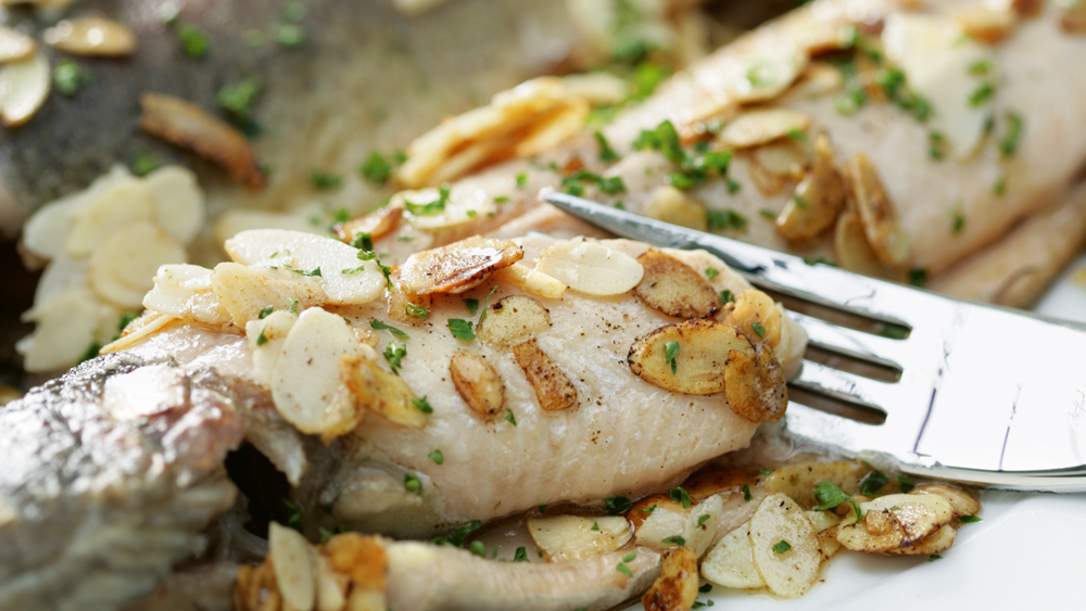Trout with almonds
