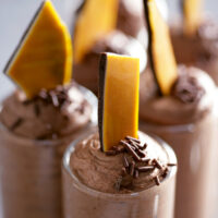 Homemade chocolate mousse