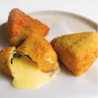 Fried camembert with nori (melted cheese) - portrait