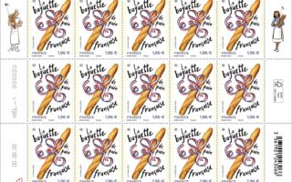 New French stamps smell of baguettes
