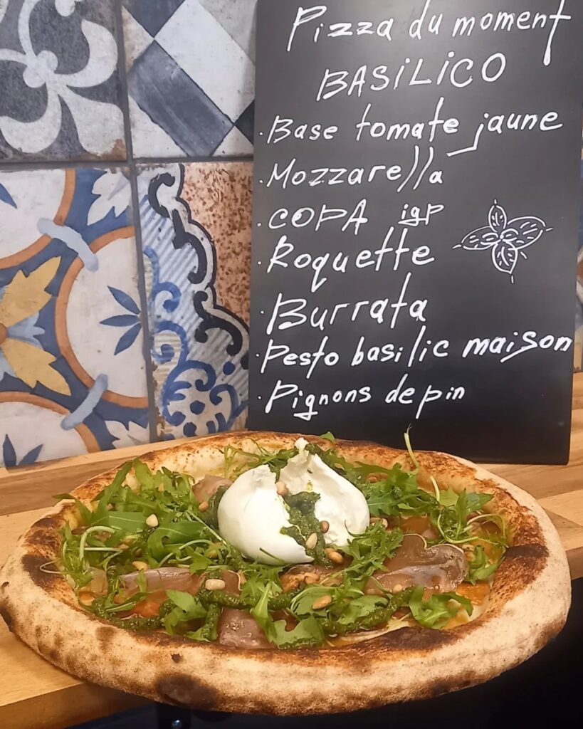 Just one of the many delicious pizzas on the menu at Giacomo CR Giacomo